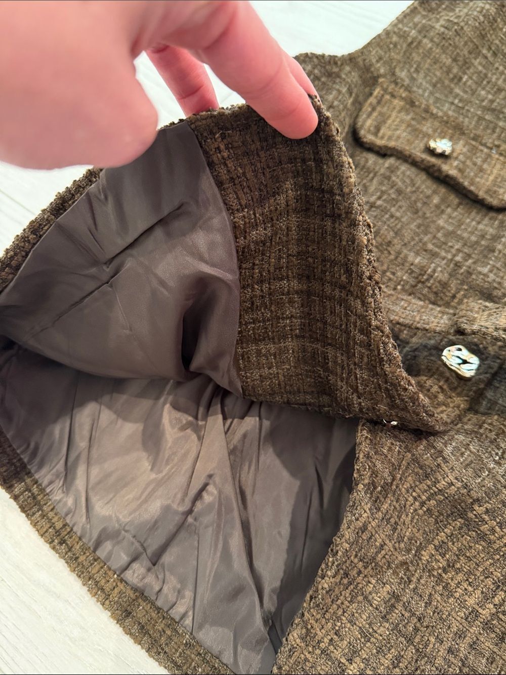 Brown Tweed Belted Vest and Skort - Picture 10 of 11